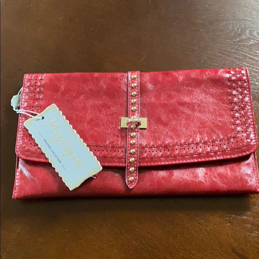 designer myztique vegan clutch